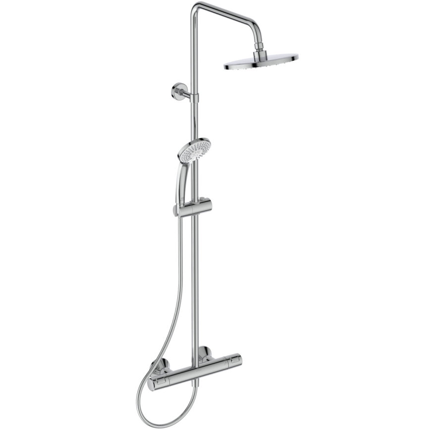 Ideal Standard A7208AA - Ensemble de douche avec mitigeur thermostatique CERATHERM T25, finition chrome brillant