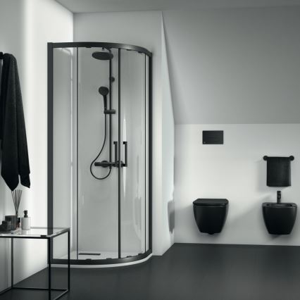 Ideal Standard A7545XG - Ensemble de douche avec mitigeur thermostatique CERATHERM T25 noir mat