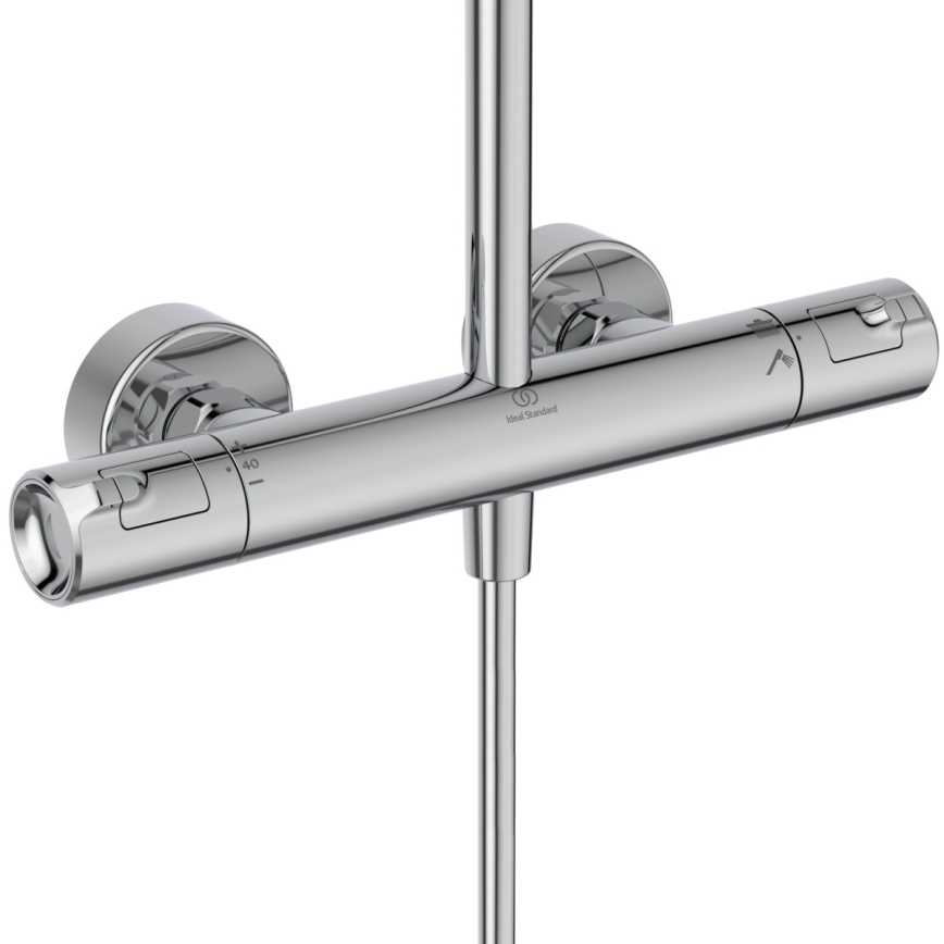 Ideal Standard A7565AA - Kit de douche avec mitigeur thermostatique CERATHERM T50 chrome brillant