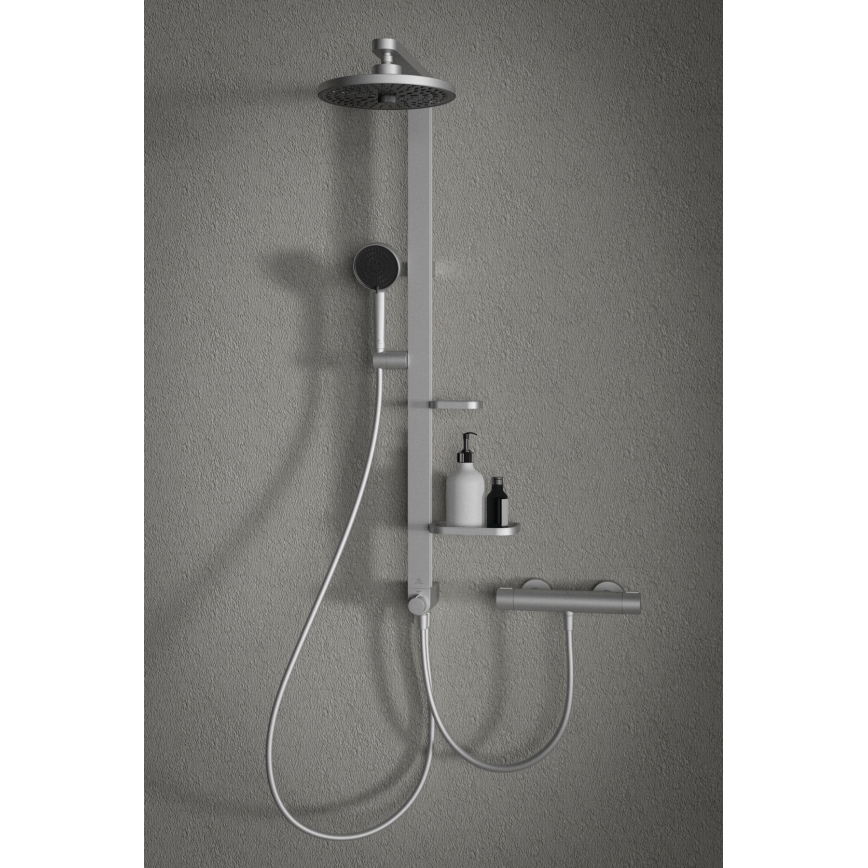 Ideal Standard BD583SI - Ensemble de douche avec mitigeur thermostatique CERATHERM ALU+ argenté