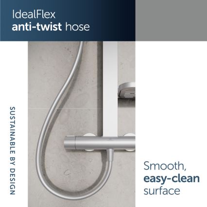 Ideal Standard BD583SI - Ensemble de douche avec mitigeur thermostatique CERATHERM ALU+ argenté