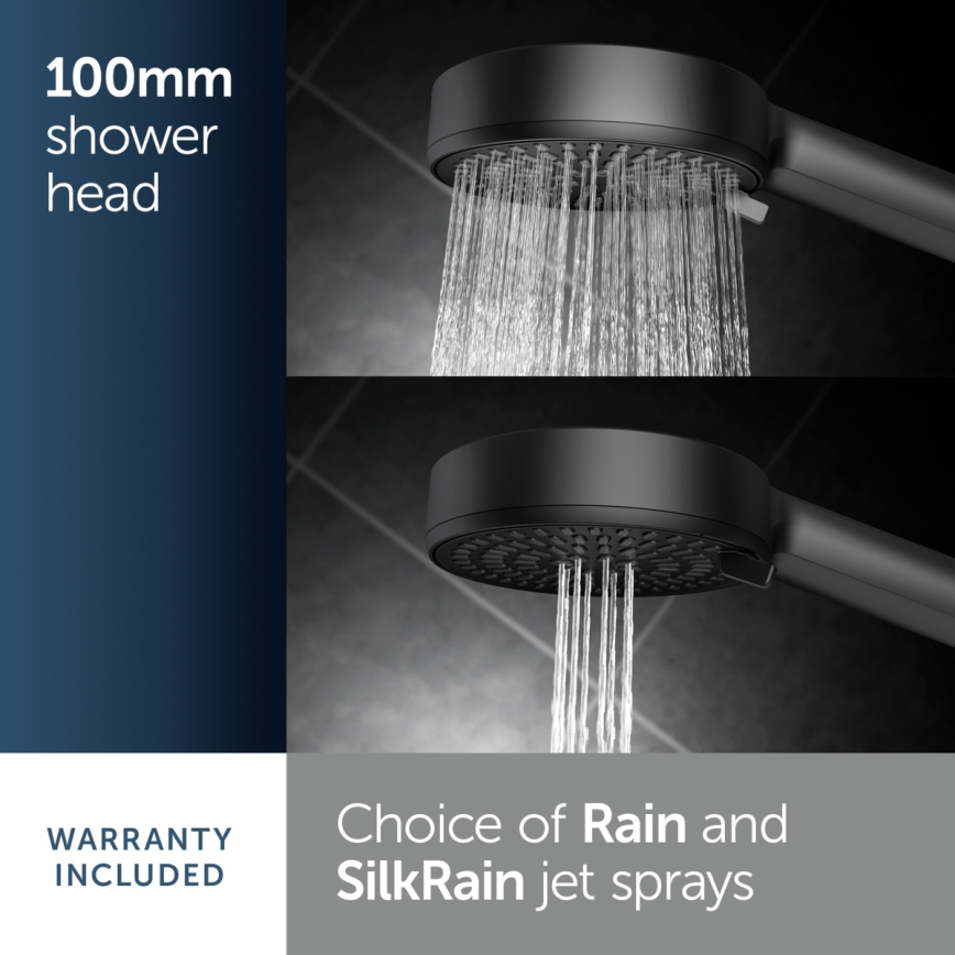 Ideal Standard BD586XG - Kit de douche IDEALRAIN ALU+ noir mat