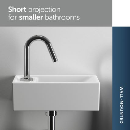 Ideal Standard E211301 - Lavabo suspendu I.LIFE S 37 x 21 cm en céramique, blanc