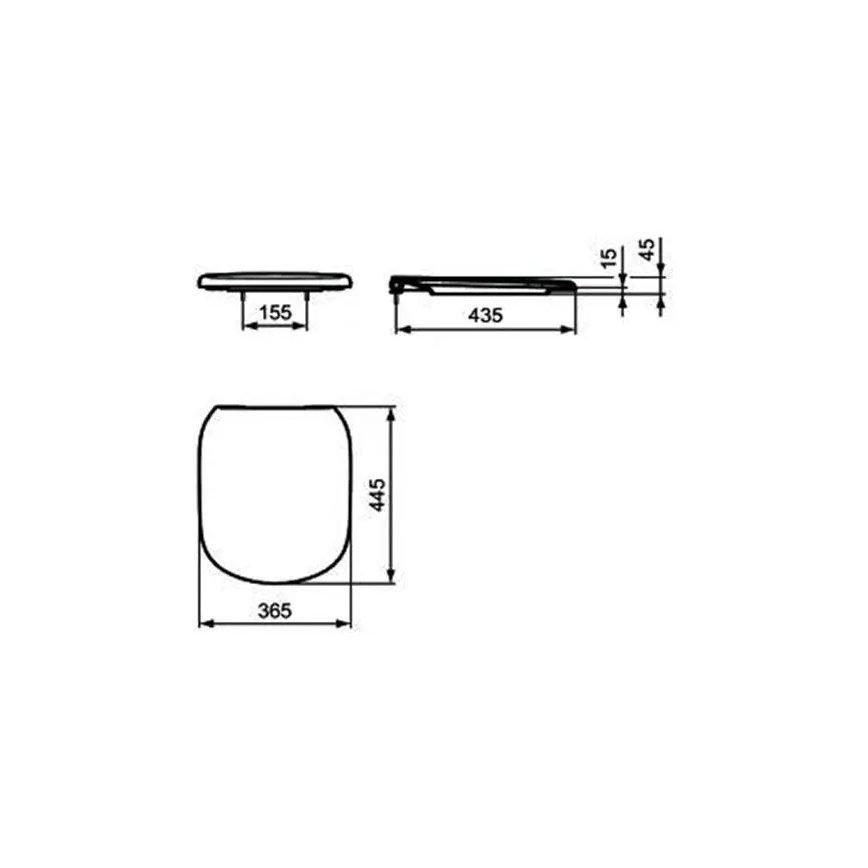 Ideal Standard T352901 - Abattant WC SoftClose TESI blanc