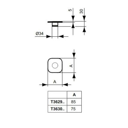 Ideal Standard T3629AA - Bonde de lavabo CLICK-CLACK 8,5 cm chrome brillant