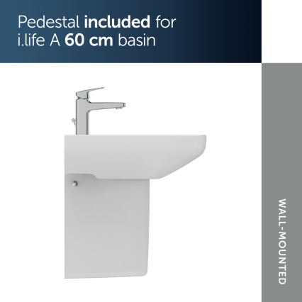 Ideal Standard T470501 - Lavabo suspendu I.LIFE A 60x48 cm céramique/blanc