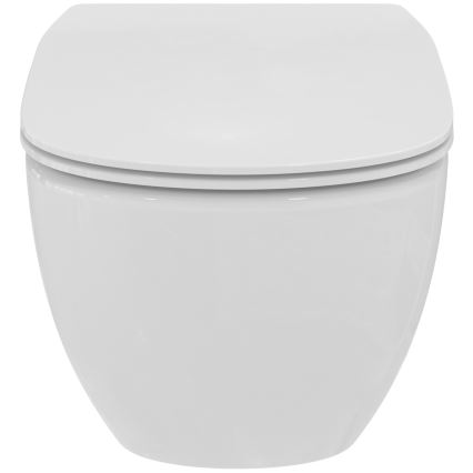 Ideal Standard T536001 - WC suspendu sans bride avec abattant à fermeture douce SoftClose TESI, céramique/blanc