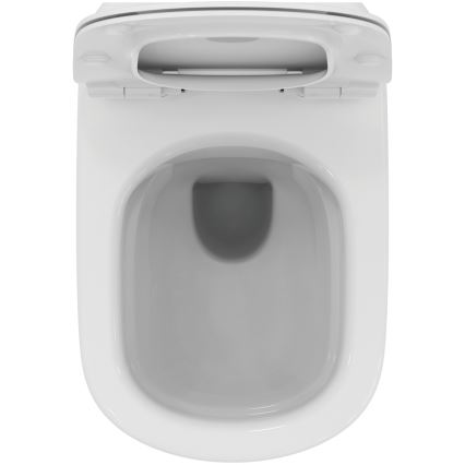 Ideal Standard T536001 - WC suspendu sans bride avec abattant à fermeture douce SoftClose TESI, céramique/blanc