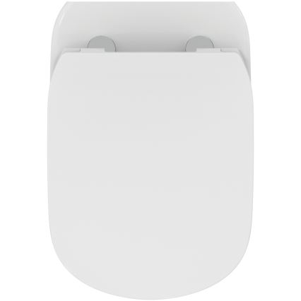 Ideal Standard T536001 - WC suspendu sans bride avec abattant à fermeture douce SoftClose TESI, céramique/blanc