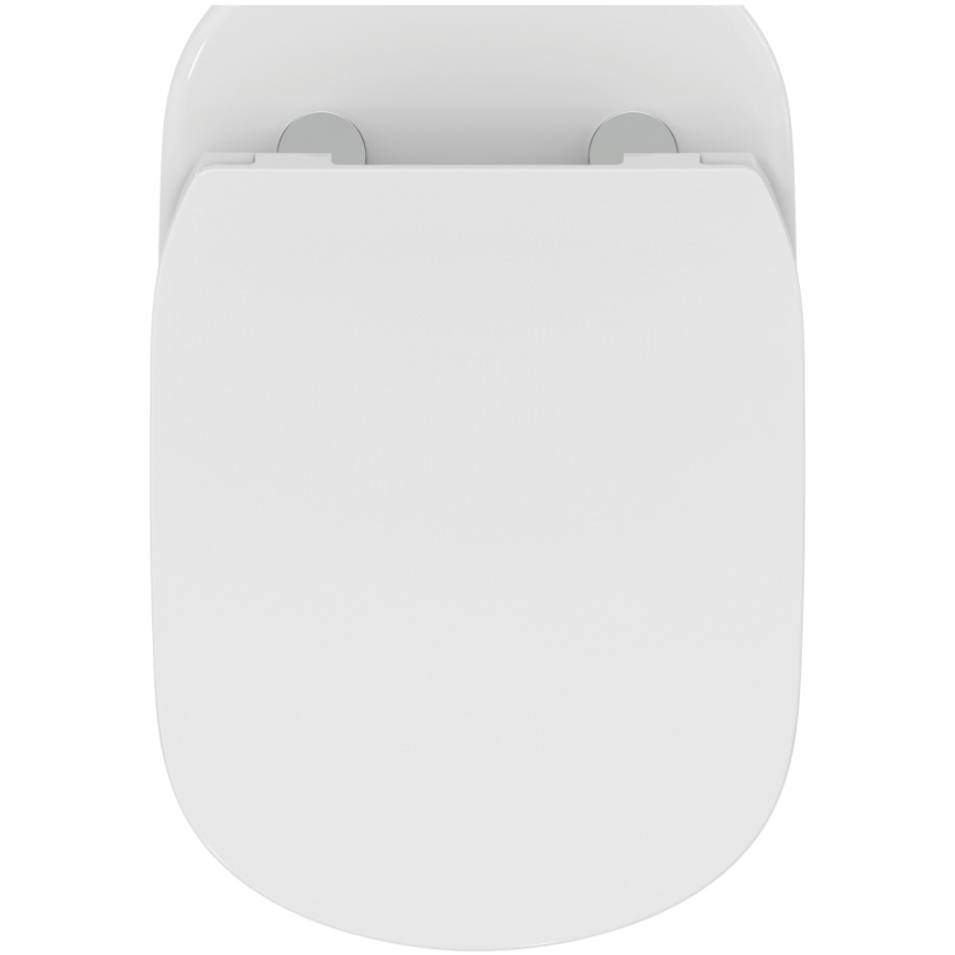 Ideal Standard T536001 - WC suspendu sans bride avec abattant à fermeture douce SoftClose TESI, céramique/blanc