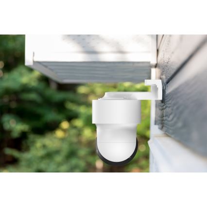 Caméra extérieure intelligente 2K avec capteur de mouvement, 12V, IP65, Wi‑Fi, Tuya, blanche