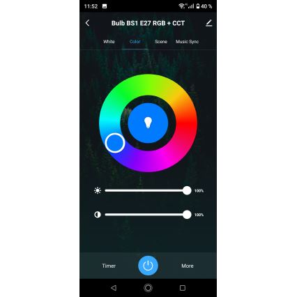 Plafonnier LED RGBW dimmable pour salle de bains — 15 W, 230 V, 3000–6500 K, Ø 22 cm, IP54, blanc, Wi‑Fi