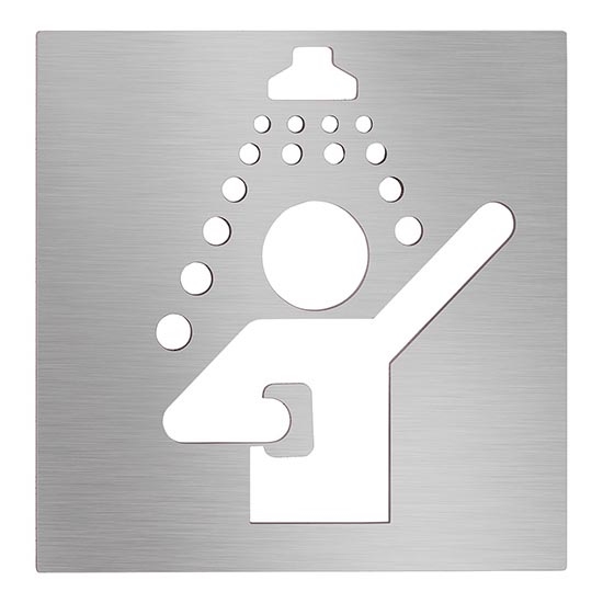 Ikona Pomme de douche 12 x 12 cm inox/argenté