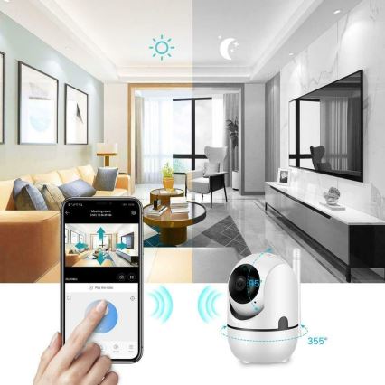 Immax 07701L - Caméra d'intérieur VALL-I NEO LITE Smart P/T HD 2MP 1080p, Wi-Fi Tuya