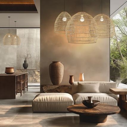 Suspension à câble BOHO DELICADO 1xE27/40W/230V, diamètre 60 cm