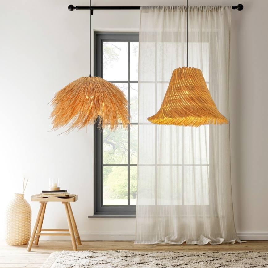 Suspension filaire NATURALEZA 1xE27/40W/230V d. 55 cm rotin