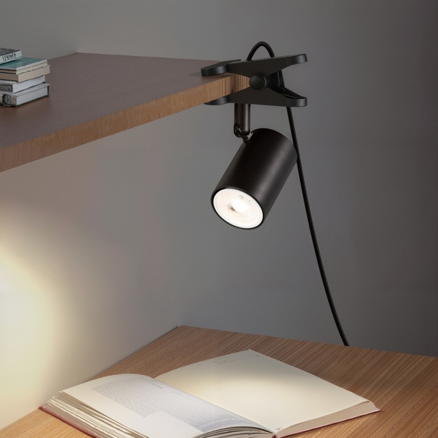Lampe à pince PUNTO 1xGU10/9W/230V noire