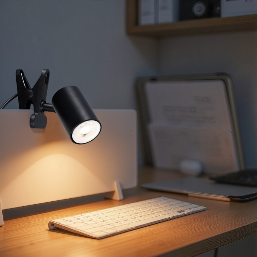 Lampe à pince PUNTO 1xGU10/9W/230V noire