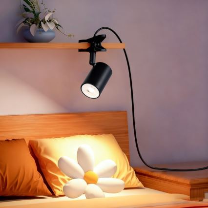 Lampe à pince PUNTO 1xGU10/9W/230V noire