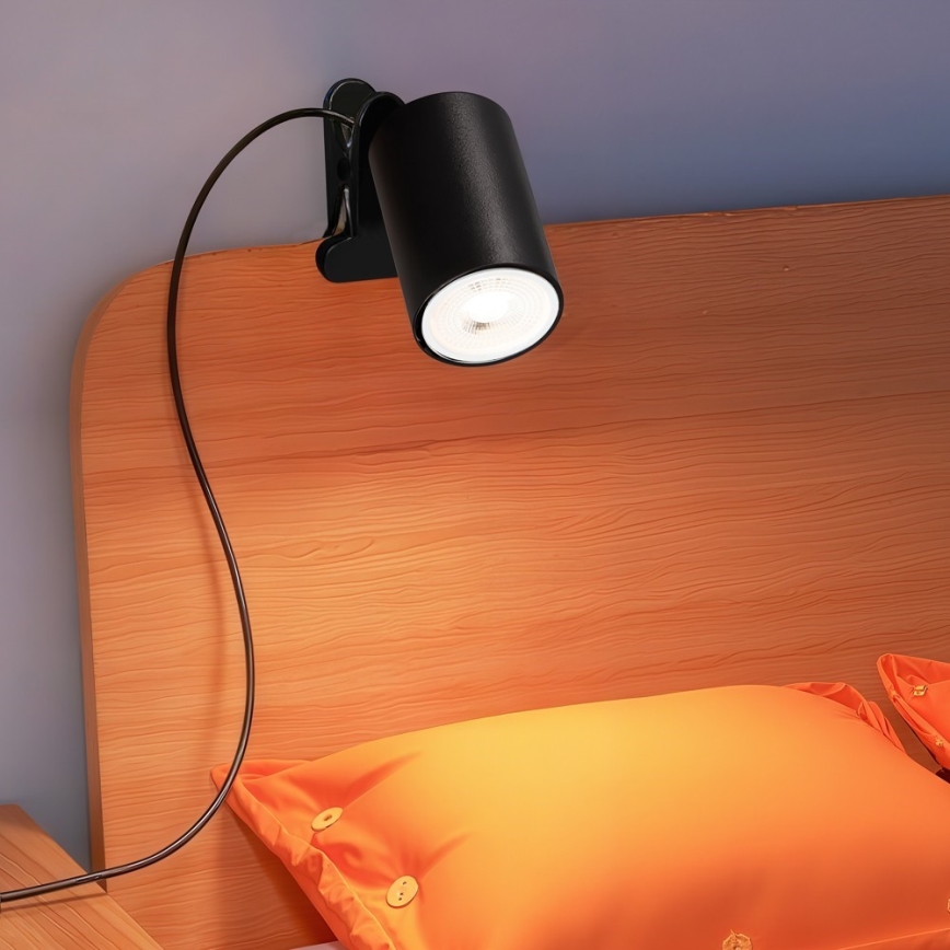 Lampe à pince PUNTO 1xGU10/9W/230V noire