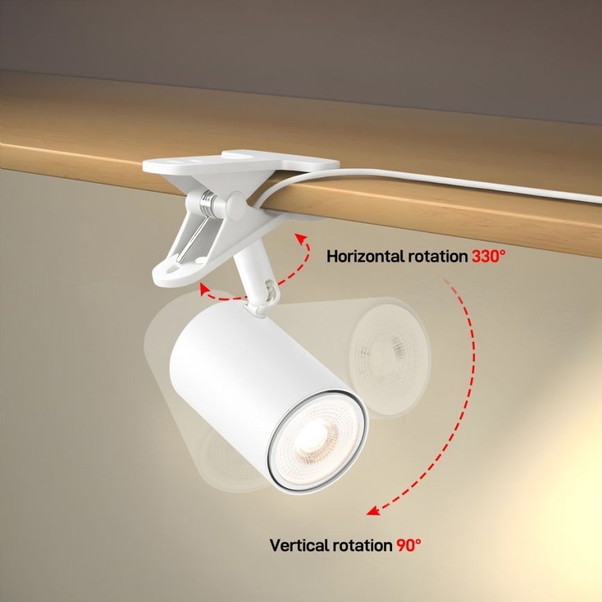 Lampe à pince PUNTO 1xGU10/9W/230V blanche