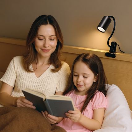 Lampe flexible à pince PUNTO 1xGU10/9W/230V noire