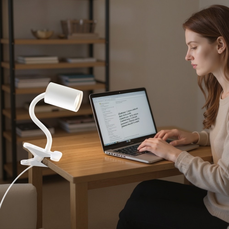 Lampe flexible à pince PUNTO 1xGU10/9W/230V blanche