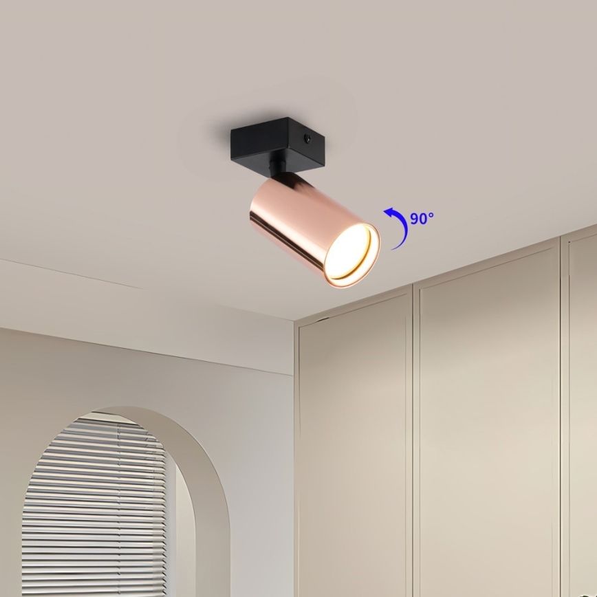 Spot orientable PUNTO 1xGU10/9W/230V, finition or rose