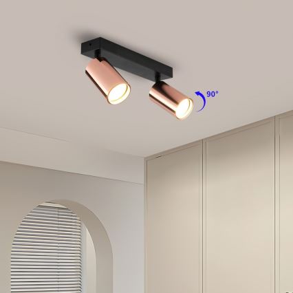 Spot PUNTO 2xGU10/9W/230V or rose