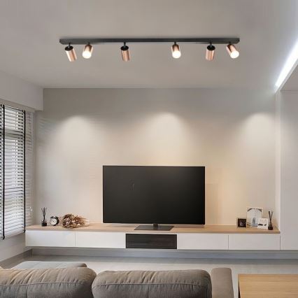 Spot PUNTO 6xGU10/9W/230V or rose