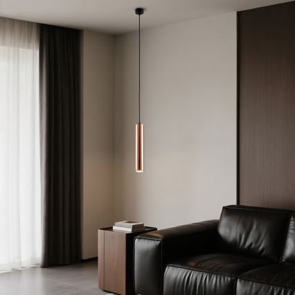 Suspension sur câble PUNTO 1xGU10/9W/230V or rose