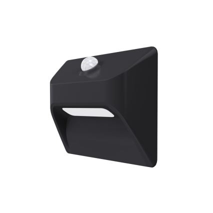 Luminaire d'escalier LED rechargeable avec détection de mouvement et capteur crépusculaire STEP LIGHT LED/0,3W/3,7V 2200 mAh IP53 noir