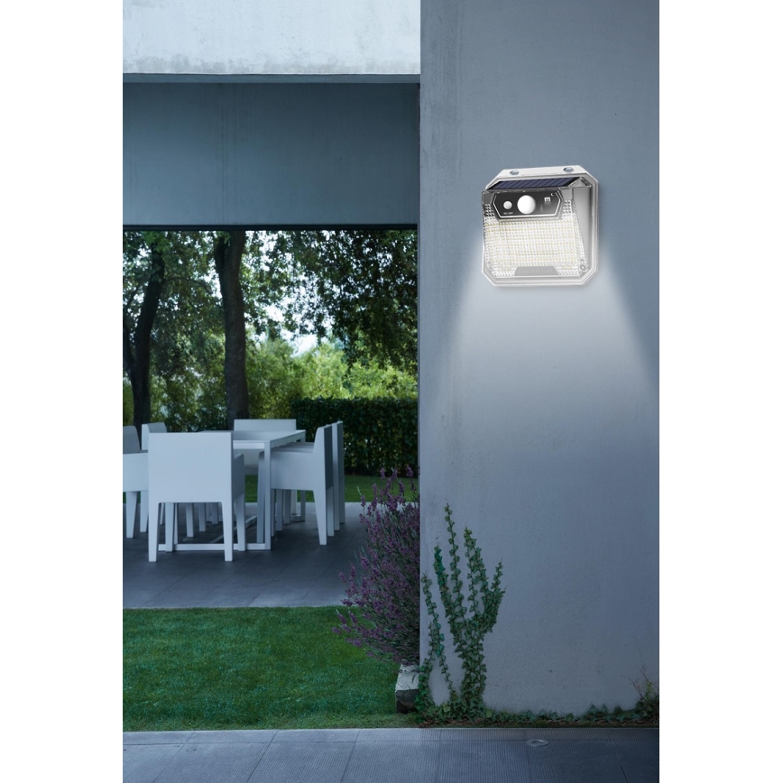 Applique murale solaire avec détecteur LED/3W/5,5V IP65 1200 mAh