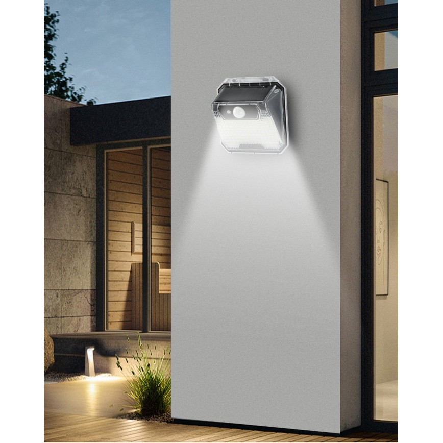 Applique murale solaire avec détecteur LED/3W/5,5V IP65 1200 mAh