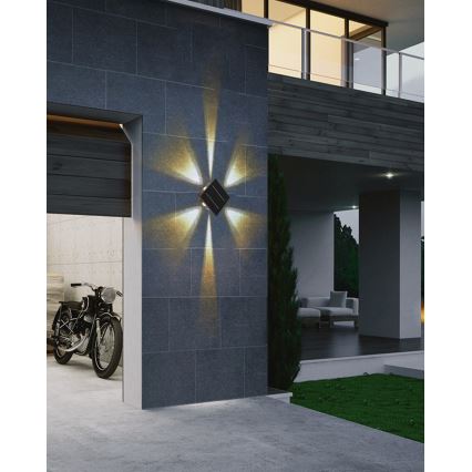 Luminaire solaire mural avec détecteur LED/2W/5V IP54