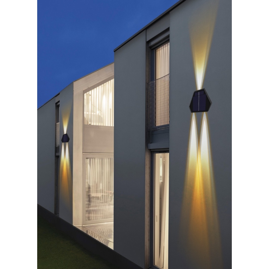 Applique murale solaire avec détecteur LED/2W/5V IP54 1300 mAh