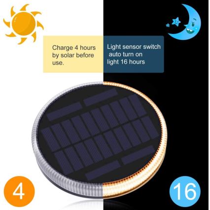 Éclairage extérieur solaire avec détecteur LED/0,4W/3,2V IP54 500 mAh