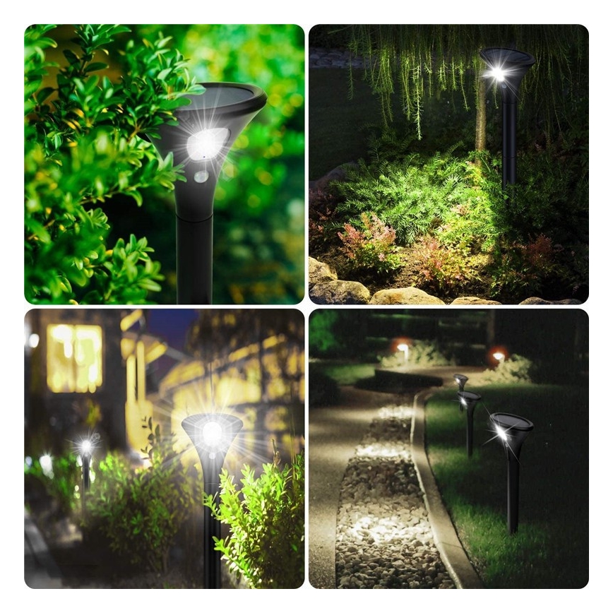 Lampe solaire avec détecteur LED/1W/3,7V 6000K IP65 1500 mAh