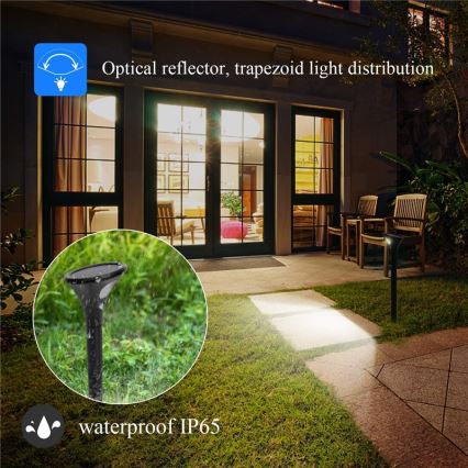 Lampe solaire avec détecteur LED/1W/3,7V 6000K IP65 1500 mAh