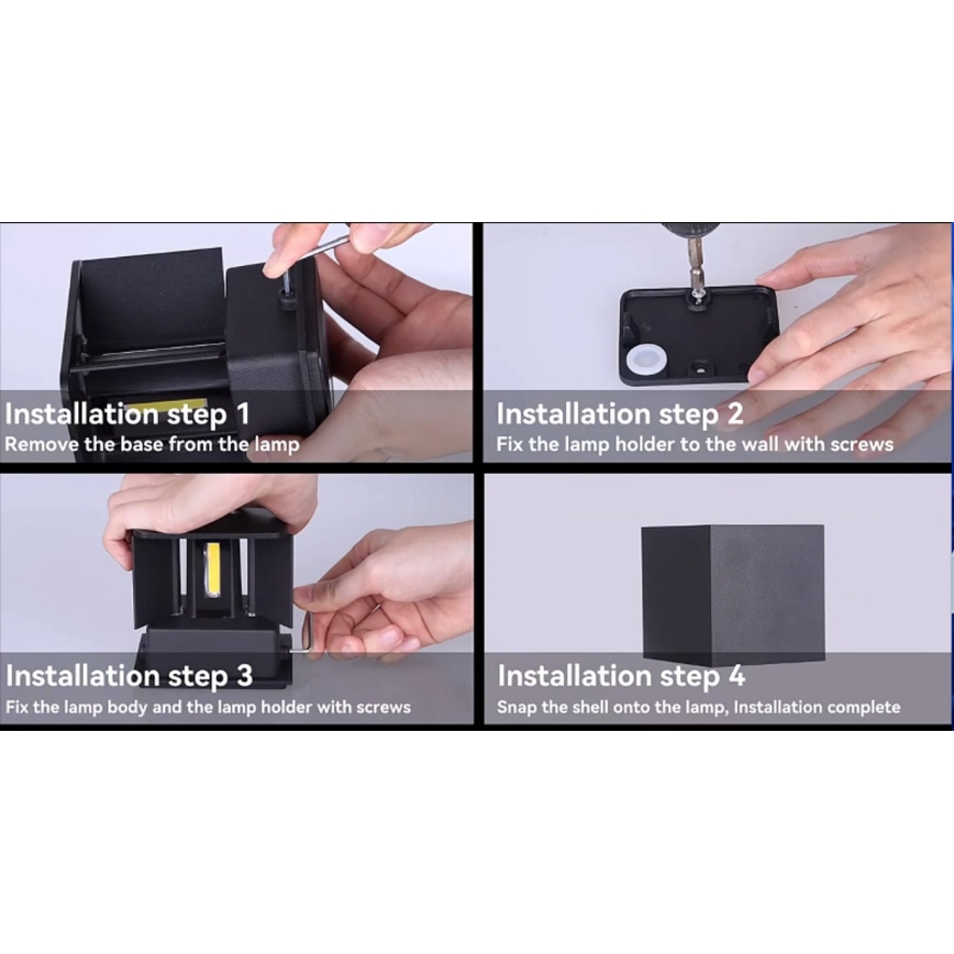 Immax 08510L - Applique murale extérieure DICE LED/6W/230V 3000K IP65