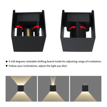 Immax 08510L - Applique murale extérieure DICE LED/6W/230V 3000K IP65