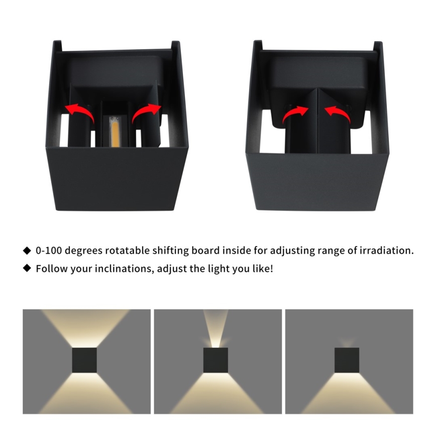 Immax 08510L - Applique murale extérieure DICE LED/6W/230V 3000K IP65