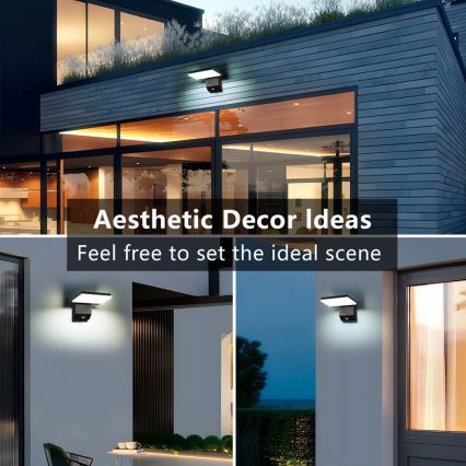 Applique murale d'extérieur LED avec détecteur de mouvement MODERN LED/18W/230V IP65