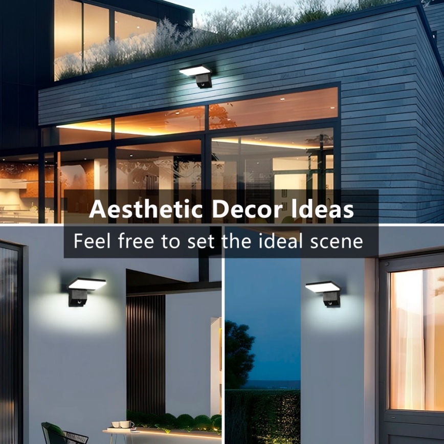 Applique murale d'extérieur LED avec détecteur de mouvement MODERN LED/18W/230V IP65