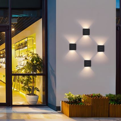 Applique murale extérieure LED LUXLINE 6W/230V 3000K IP54 noire