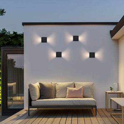 Applique murale extérieure LED LUXLINE 6W/230V 3000K IP54 noire