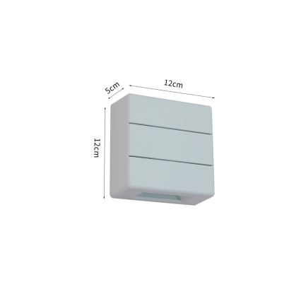 Applique murale d'extérieur LED LUXLINE 6W/230V 3000K IP54 blanche