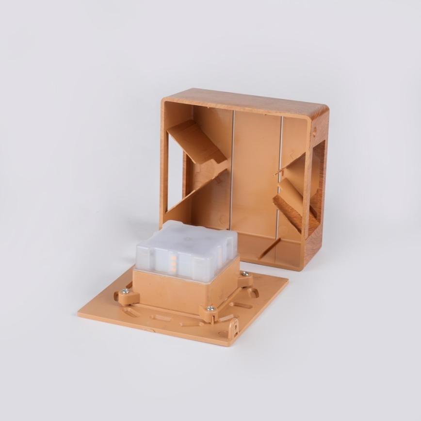 Applique murale d'extérieur LED LUXLINE 6W/230V 3000K IP54 noyer