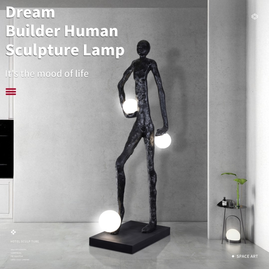 Lampadaire SILUETTE 3xE27/60W/230V 185 cm Aura