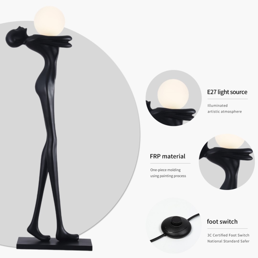 Lampadaire SILUETTE 1xE27/25W/230V 175 cm Human Woman